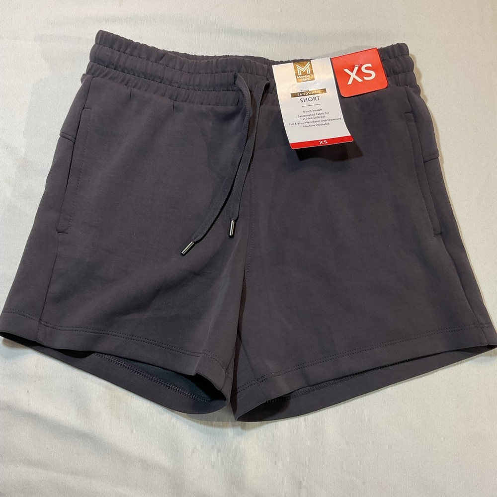 Members Mark NWT Sadwash Shorts Black/Gray 4 Inch‎ Inseam XS Casual Lounge